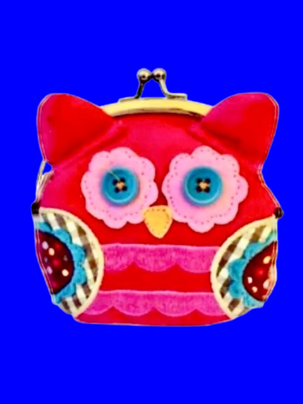 Stephen Joseph Coin Purse OWLKiss Lock Embellished Tiny